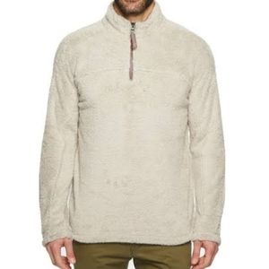 True Grit Ivory longsleeve fleece Pullover, size Medium